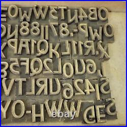 118 piece Brass Stamps Letterpress Blocks Printing Press Punctuation lot (g1)