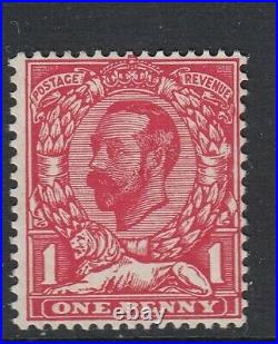 1911 1d Die A Experimental printing no watermark-Lightly mounted mint- SgN7b