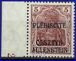 1920 Plebiscite Stamps, Allenstein'' Only Printed, 500'' Perfect, Nh