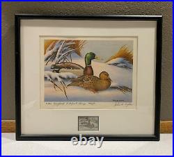 1974 MARYLAND State Duck Stamp Print JOHN TAYLOR First of State