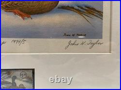 1974 MARYLAND State Duck Stamp Print JOHN TAYLOR First of State