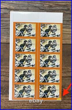 1979 CALIFORNIA State Duck Stamp LotP Mint OG NH PRINTING FLAW ERROR