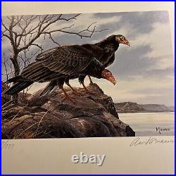 1980, Buzzard Stamp Print, David Maass, Turkey Vulture, 599/777 Mint Stamp, No Damage