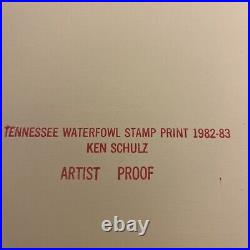 1982/83, Tenn. Waterfowl, Stamp print, Ken Schulz, A/P, Excellent. Mint. Canada Geese