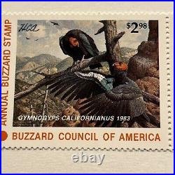 1983, Buzzard Stamp Print, Harry Adamson, Calif Condor, 40/777, Mint Stamp