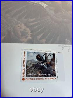 1983, Buzzard Stamp Print, Harry Adamson, Calif Condor, 601/777, Mint Stamp. No Damage