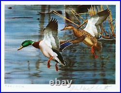 1983 NORTH CAROLINA 1st. Of STATE WATERFOWL PRINT with MINT STAMP VF