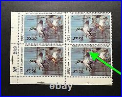 1983 NORTH CAROLINA State Duck Stamp LotP MNH Printing Flaw Error