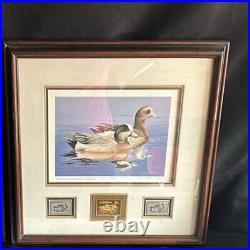 1984 Federal Duck Stamp Print With Gold Medallion 50th Anniversary William Morris