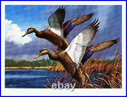 1984 MAINE 1st. Of STATE WATERFOWL PRINT with MINT STAMP VF
