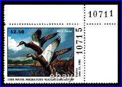 1984 MAINE 1st. Of STATE WATERFOWL PRINT with MINT STAMP VF