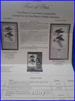 1985 New Mexico First of State Duck Stamps and Print, Signed and Numbered 82/100