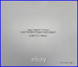 1986 Texas Saltwater Print by John Cowan 1st of Series with stamp mint condition
