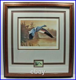 1989 Federal Waterfowl Snow Goose Conservation Stamp Print Framed New Mint S/N