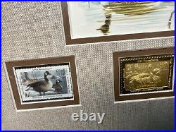 1992 Bob Sopchick Signed Pennsylvania Duck Print with Stamps Medallion Ser. Framed