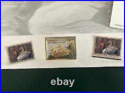 1993 Federal Duck Stamp Print DIAMOND EDITION with Mint & Signed Stamps & Folio