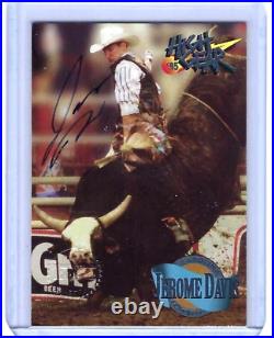 1995 High Gear Rodeo Jerome Davis On Card Autograph Carolina Cowboy JDS3