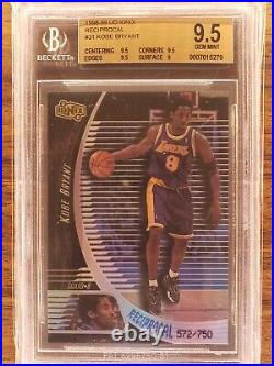 1998-99 Kobe Bryant Reciprocal 9.5 Gem Mint /750 UD Ionix #31 POP 1 None Higher