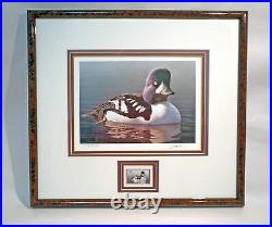 1998 # RW65 Signed Federal Duck Print & Stamp Framed Triple Matted UV Glass