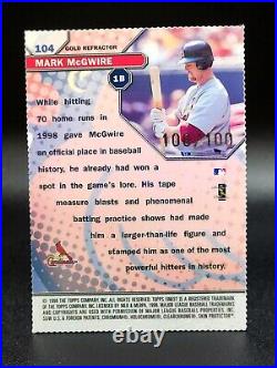 1999 Topps Finest Gems Gold Refractor Mark McGwire 100/100 Last in Print Sharp