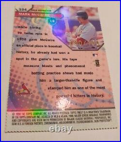 1999 Topps Finest Gems Gold Refractor Mark McGwire 100/100 Last in Print Sharp