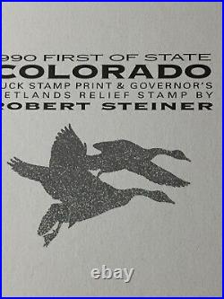 1St State Duck, 1990, Colorado, Robert Steiner, Folder, 1Mint Stamp. Excellent, Mint
