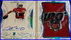 1/1 RC AUTO KYLER MURRAY NFL SHIELD 100 YEARS? SEALED RPA ROOKIE 2019 Flawless