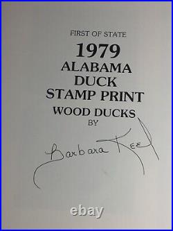 1 Of State Duck, 1979 Alabama, Barb Keel, In Folder, No Stamp. Excellent, Mint