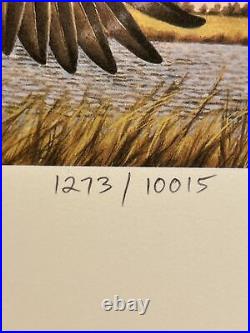 1 Of State Duck, 1987, Kansas, 1273/10015, Guy Coheleach, In Folder, No Stamp, Mint