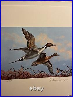 1 Of State Duck Duck, 1980, Oklahoma, Pat Sawyer, 1198/1980, Mint Stamp Matches print