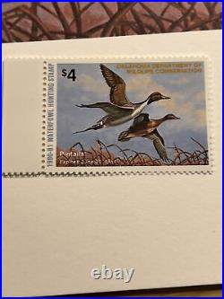 1 Of State Duck Duck, 1980, Oklahoma, Pat Sawyer, 1198/1980, Mint Stamp Matches print