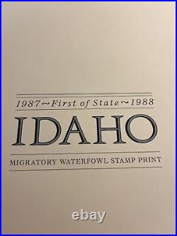 1 St State Duck Print Idaho, 250/13,200, Robert Leslie, Mint Stamp. Mint Condition