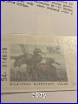 1 St State Duck Print Idaho, 250/13,200, Robert Leslie, Mint Stamp. Mint Condition