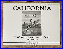 2005 CALIFORNIA State Duck Stamp Print RICH RADIGONDA with STAMP