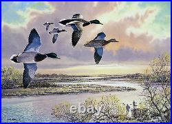 2005 Texas Waterfowl Duck Conservation Stamp Print Mallards Unframed Mint New
