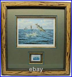 2007 Texas Saltwater Conservation Stamp Print Framed Mint New Snook Fish