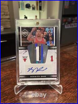 2011-12 Panini Limited Derrick Rose Prime Patch Game Used Autograph SSP 5/5? #2