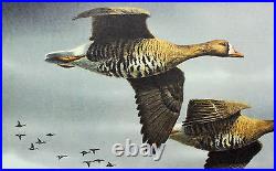 2011 Texas Waterfowl Duck Conservation Stamp Print Framed Mint Geese New