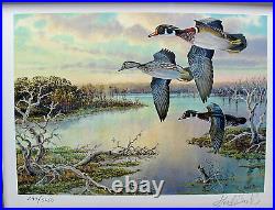 2013 Texas Waterfowl Duck Conservation Stamp Print Framed New Mint Wood Ducks