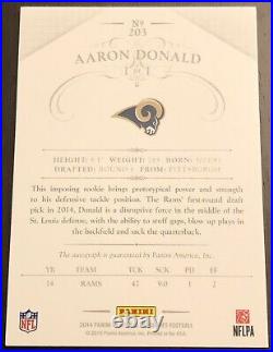2014 Aaron Donald National Treasures Auto/Autograph SSP RC Rookie #51/99 Mint