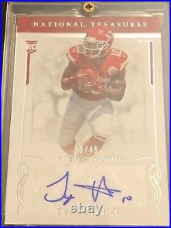 2016 Tyreek Hill National Treasures Auto/Autograph SSP RC Rookie #35/49 HOT