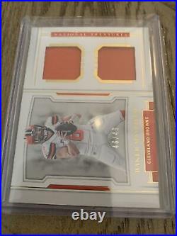 2018 National Treasures BAKER MAYFIELD GOLD Dual Jersey Rookie RC /49 Gorgeous