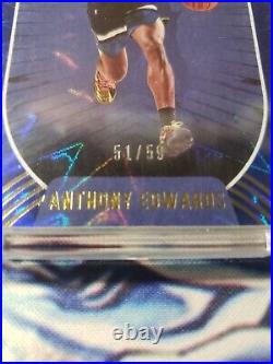 2020-21 Panini Hoops Blue Explosion Anthony Edwards Rc 51/59 Timberwolves