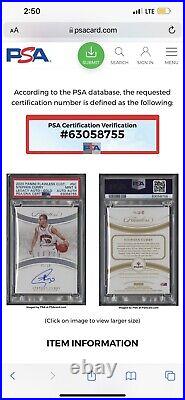 2020 Flawless Collegiate Stephen Curry AUTO /10 Legacy Gold PSA 9 Mint POP 1