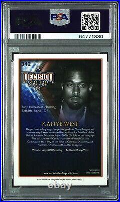 2020 Leaf Decision Kanye West Election Day Stamp #342 PSA 10 Gem Mint #/45 POP 1