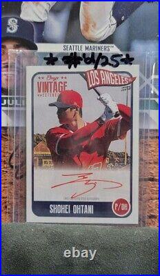 2020 Onyx Authenticated Shohei Ohtani Auto Red Ink On Card #/25 Angels Mvp