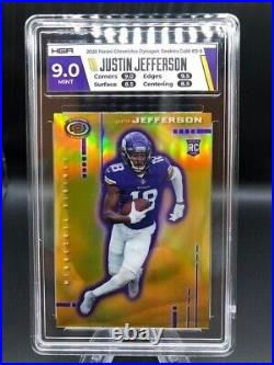 2020 Panini Chronicles Dynagon Gold Justin Jefferson /10 Rookie HGA 9 Mint Colts