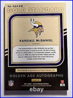 2021 Gold Standard Randall McDaniel Autograph /75 SP RARE MINT