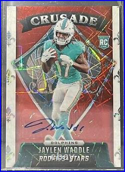 2021 JAYLEN WADDLE AUTOGRAPH CRUSADE / 25 + Red Wave Crusade R & S (Lot Of 2)