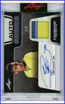 2021 Leaf Ultimate Sports Autograph Patch 1/2 Neymar Jr Signed PSG Brazil Messi